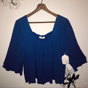 NWOT Altar’d State Royal Blue top short sleeve